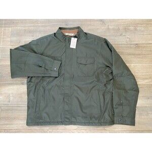 PETER MILLAR Norfolk Mens XXL Olive Long Sleeve Bomber Pockets Insulated Jacket